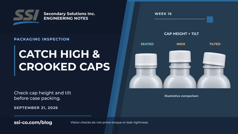 Catching High and Crooked Caps Before Case Packing
