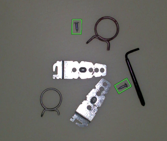 Separated components used in the kit verification test