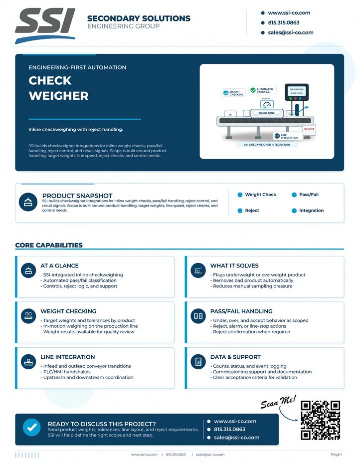 Preview of the Checkweigher flyer