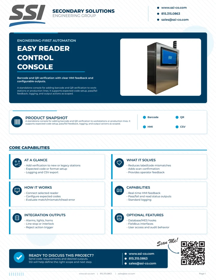 Preview of the Easy Reader Control Console flyer