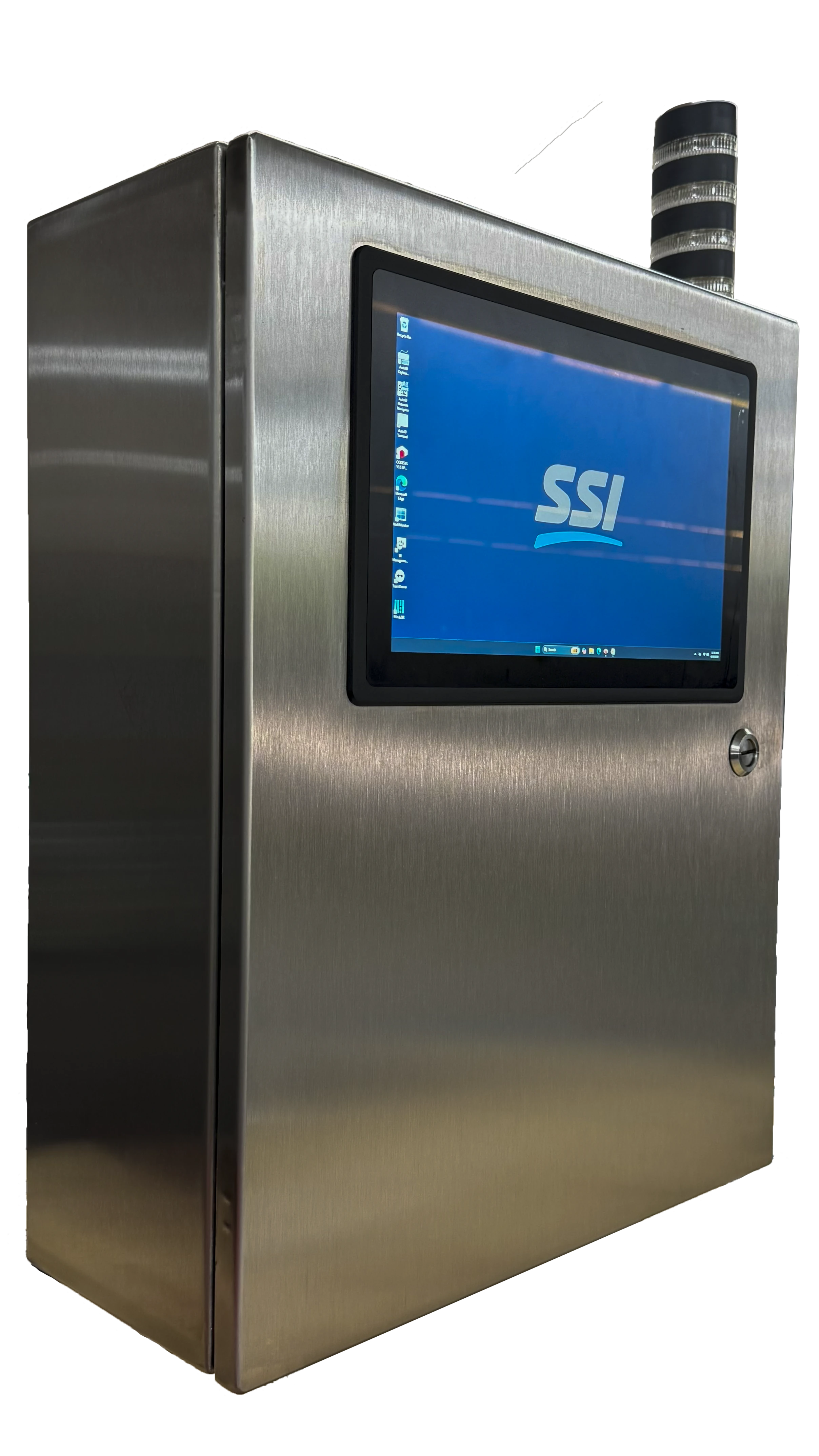 Side view of the SSI Easy Vision HMI enclosure
