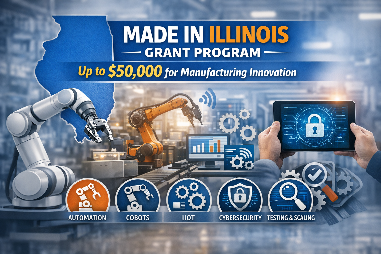 Made in Illinois Grant Program: Up to $50,000 to Modernize Your Manufacturing Operation